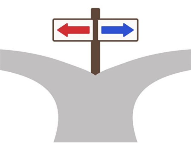 2つの道のイメージ